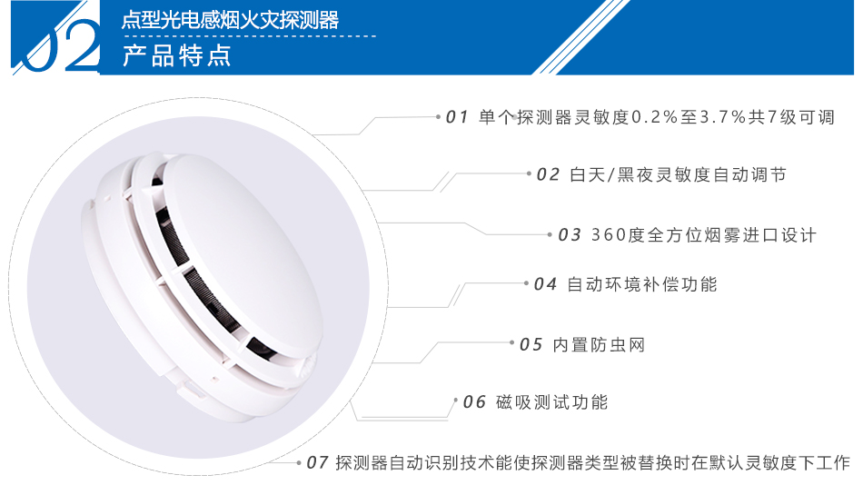 JTY-GM-CN4098-9714點型光電感煙火災(zāi)探測器特點